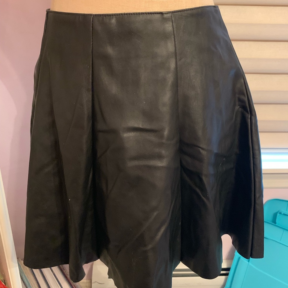 Faux Leather skater skirt